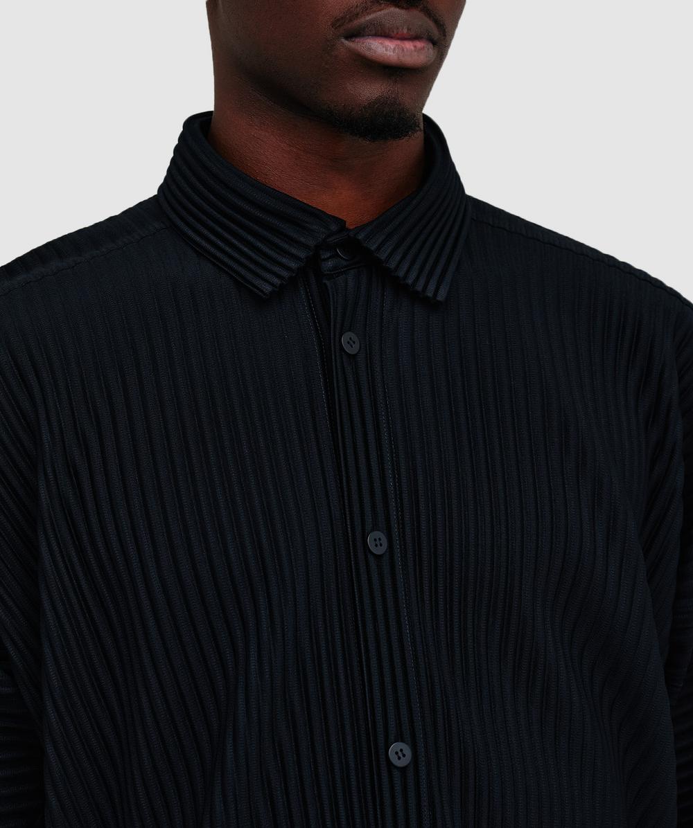 Homme Plissé Issey Miyake Pleats October polo shirt | BLACK
