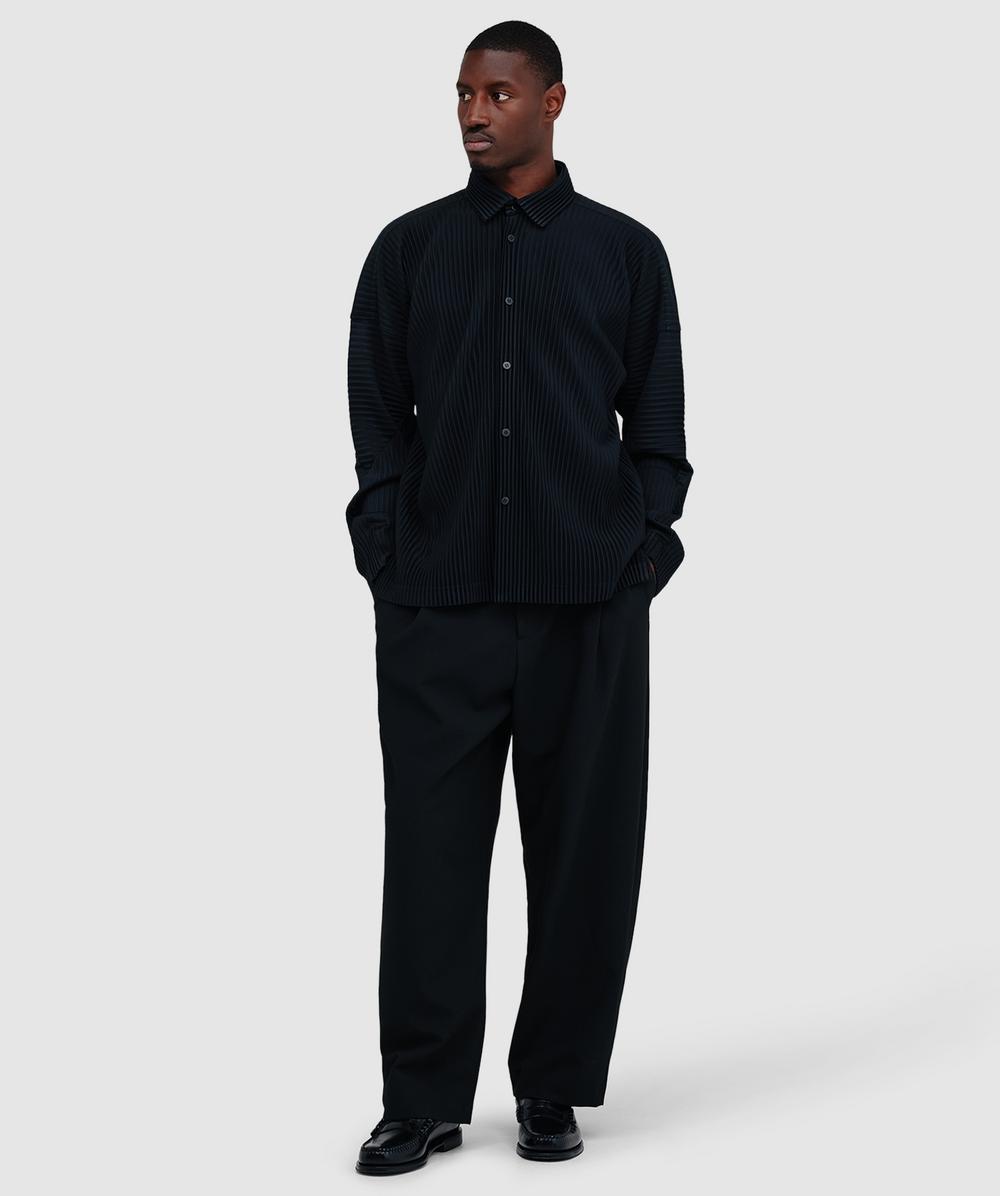 Homme Plissé Issey Miyake Pleats October polo shirt | BLACK