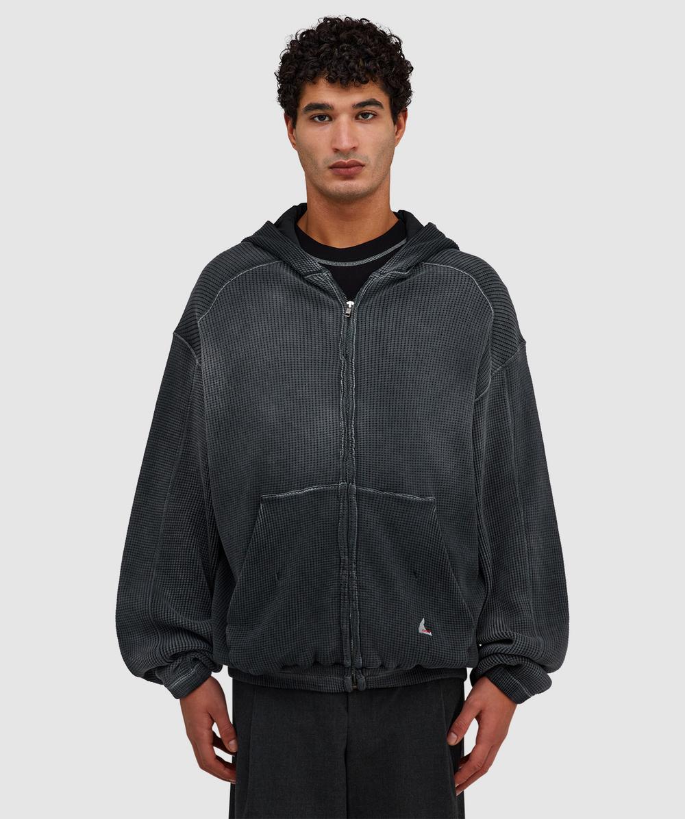 Roa Bee Sun Faded Hoodie In Gray