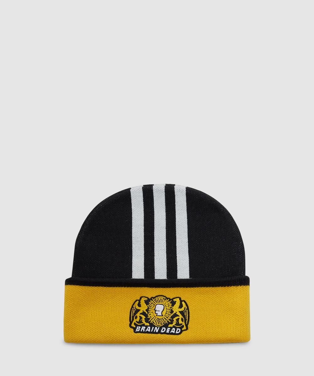 Adidas Unisex Yellow X Brain Dead Beanie (Black - One Size) - Size One Size