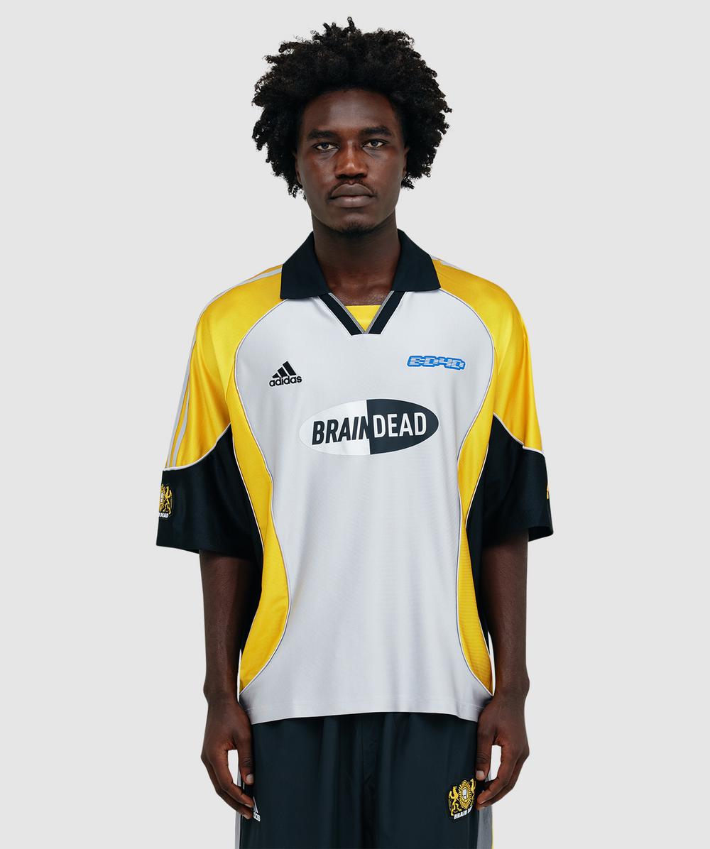 Adidas Originals Adidas X Brain Dead Football Jersey T-shirt In White