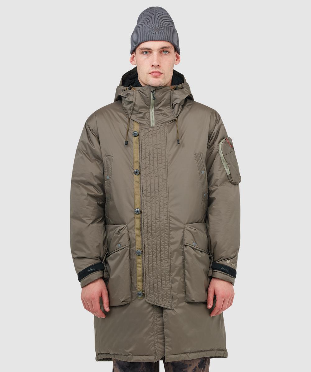NANGA Aurora Tex Down Field Hald Coat Jacket (M Grey - S) - Size S, Male