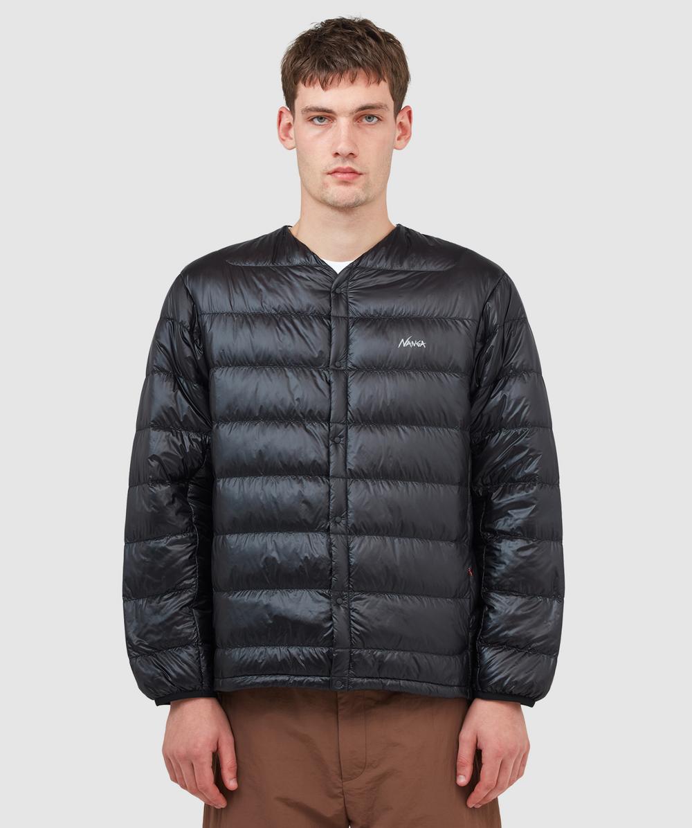 NANGA 7Days Inner Down Cardigan (Black - Xl) - Size XL, Male