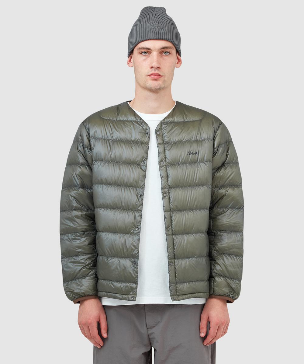 Nanga 7days Inner Down Cardigan In Green