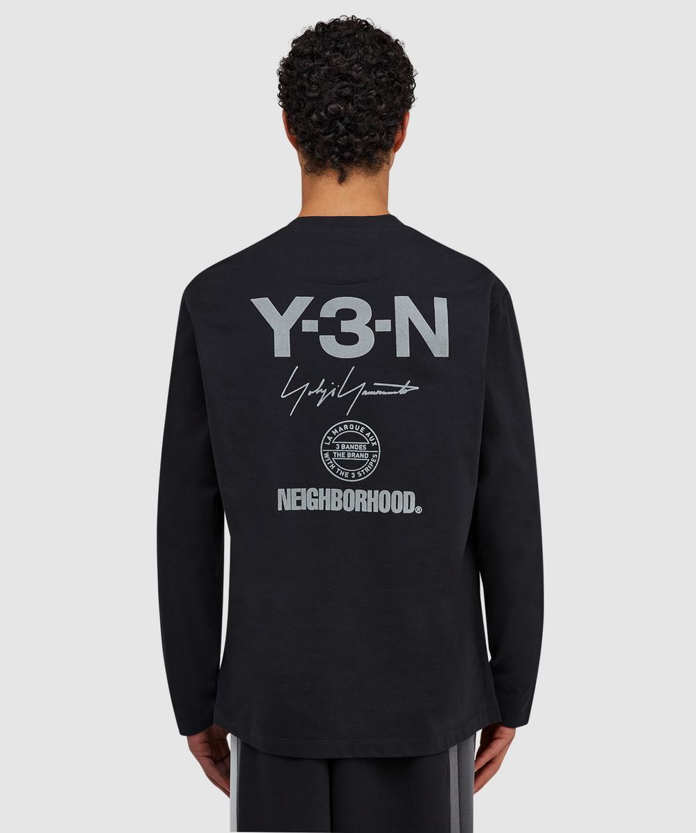Y-3 X NEIGHBORHOOD long sleeve logo t-shirt | BLACK | SEVENSTORE