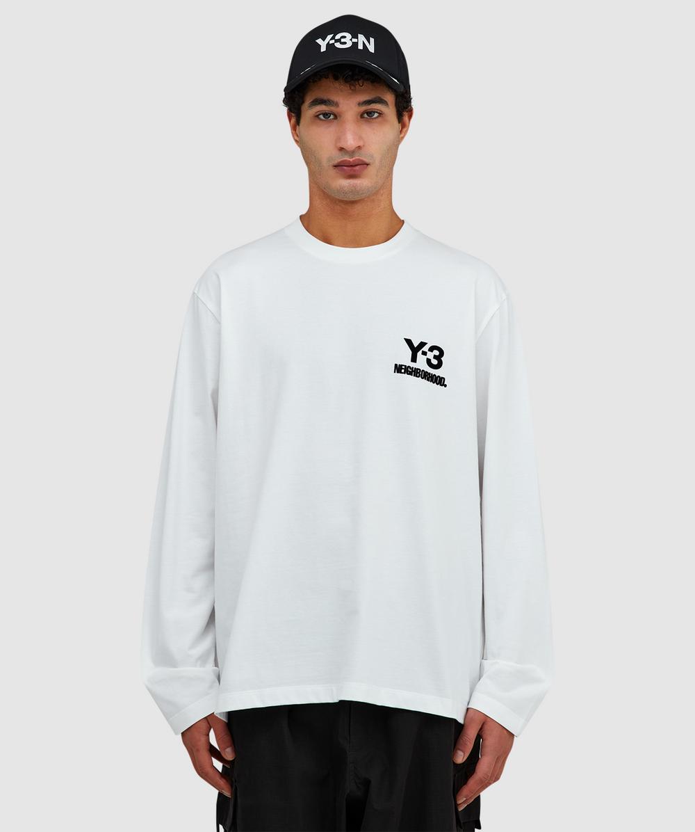 Y-3 X NEIGHBORHOOD long sleeve logo t-shirt | CORE WHITE | SEVENSTORE