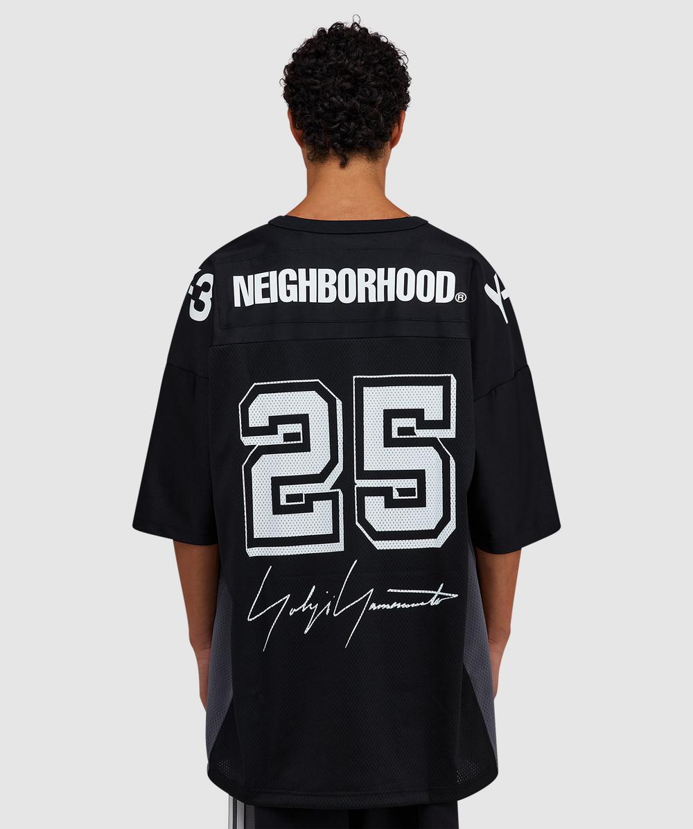 Y-3 X NEIGHBORHOOD football jersey t-shirt | BLACK | SEVENSTORE