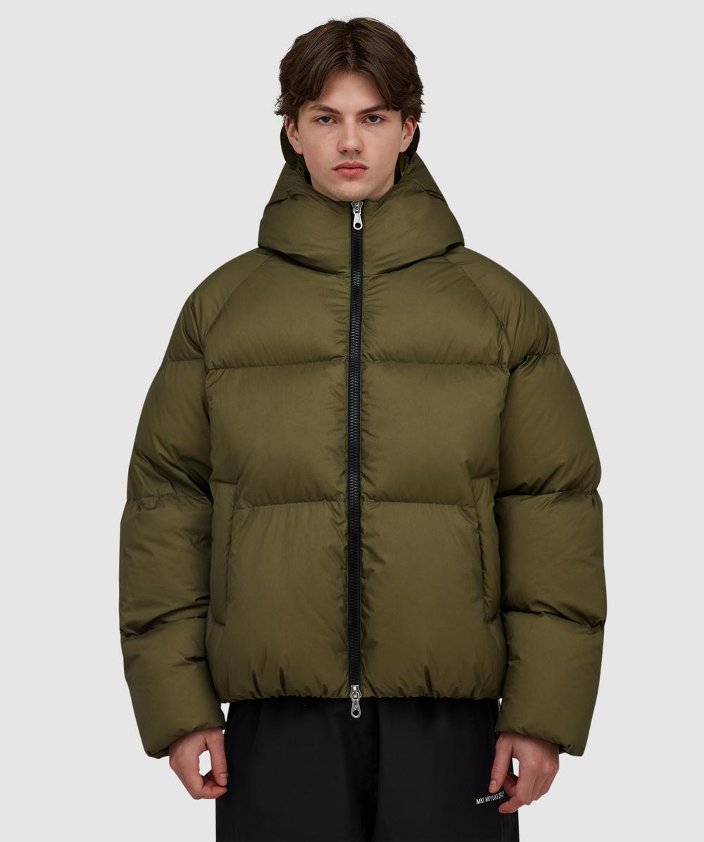 Cole Buxton Hooded Down Jacket In Brown