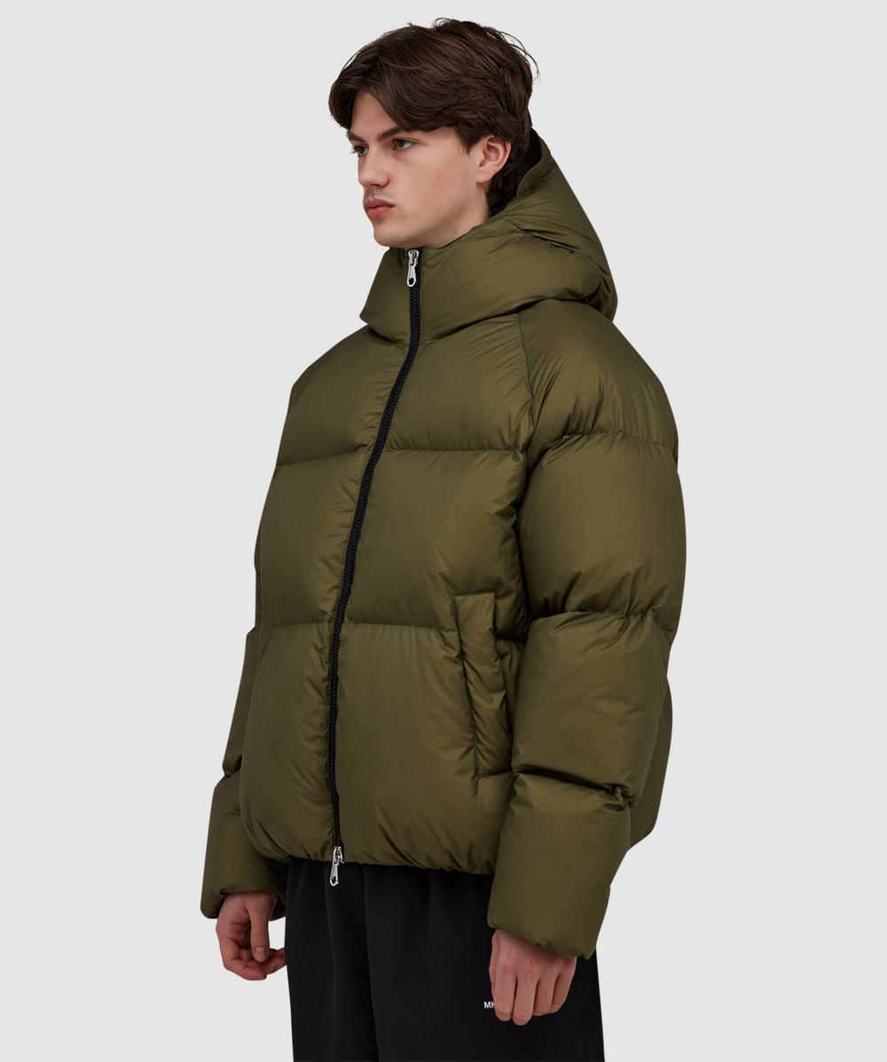 Cole Buxton Hooded down jacket | GREEN | SEVENSTORE