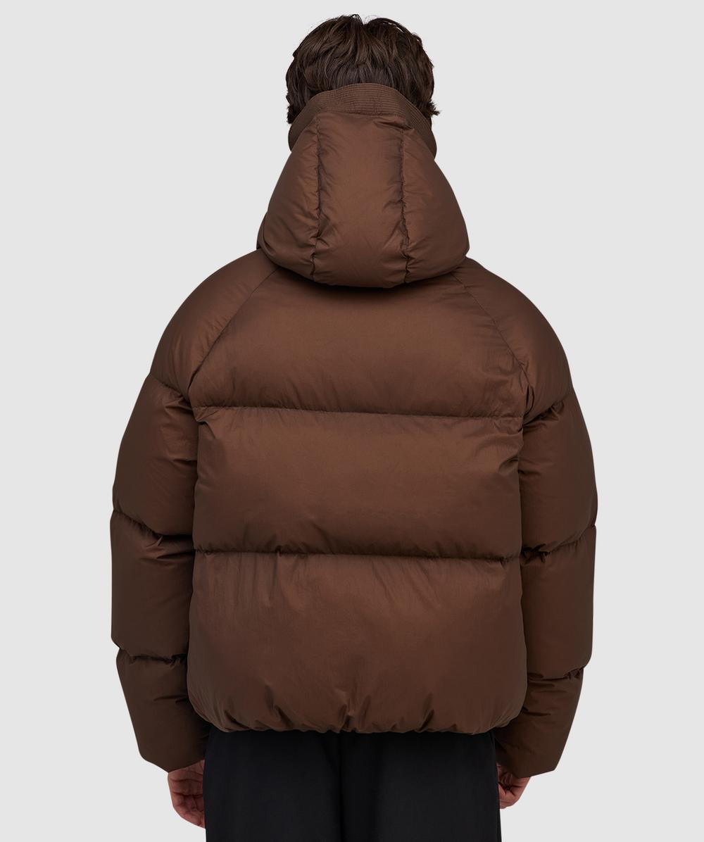Cole Buxton Hooded down jacket | BROWN | SEVENSTORE