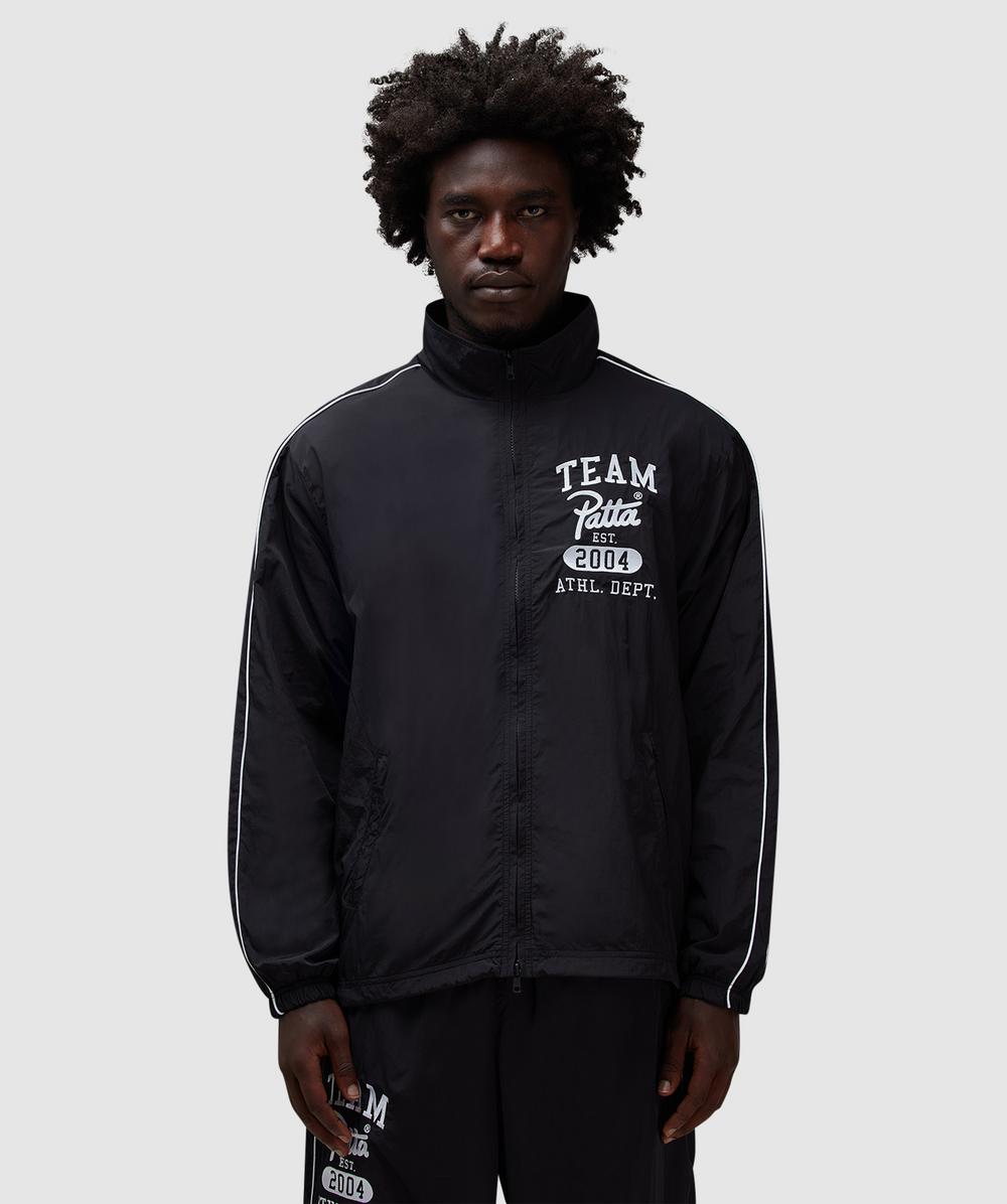 Patta Athletic Nylon Track Jacket In Black