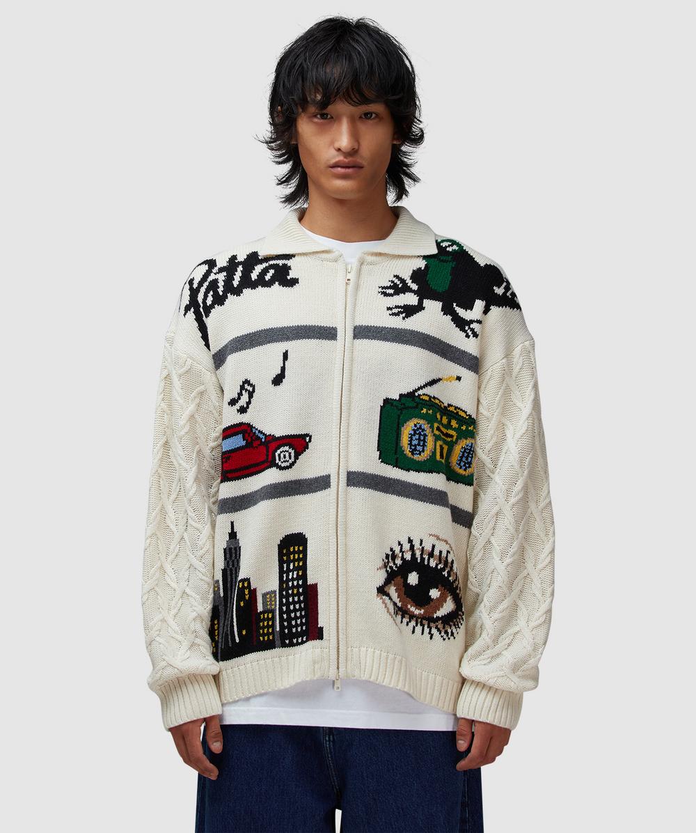 Patta Perfect Day Knitted Cardigan In Multi