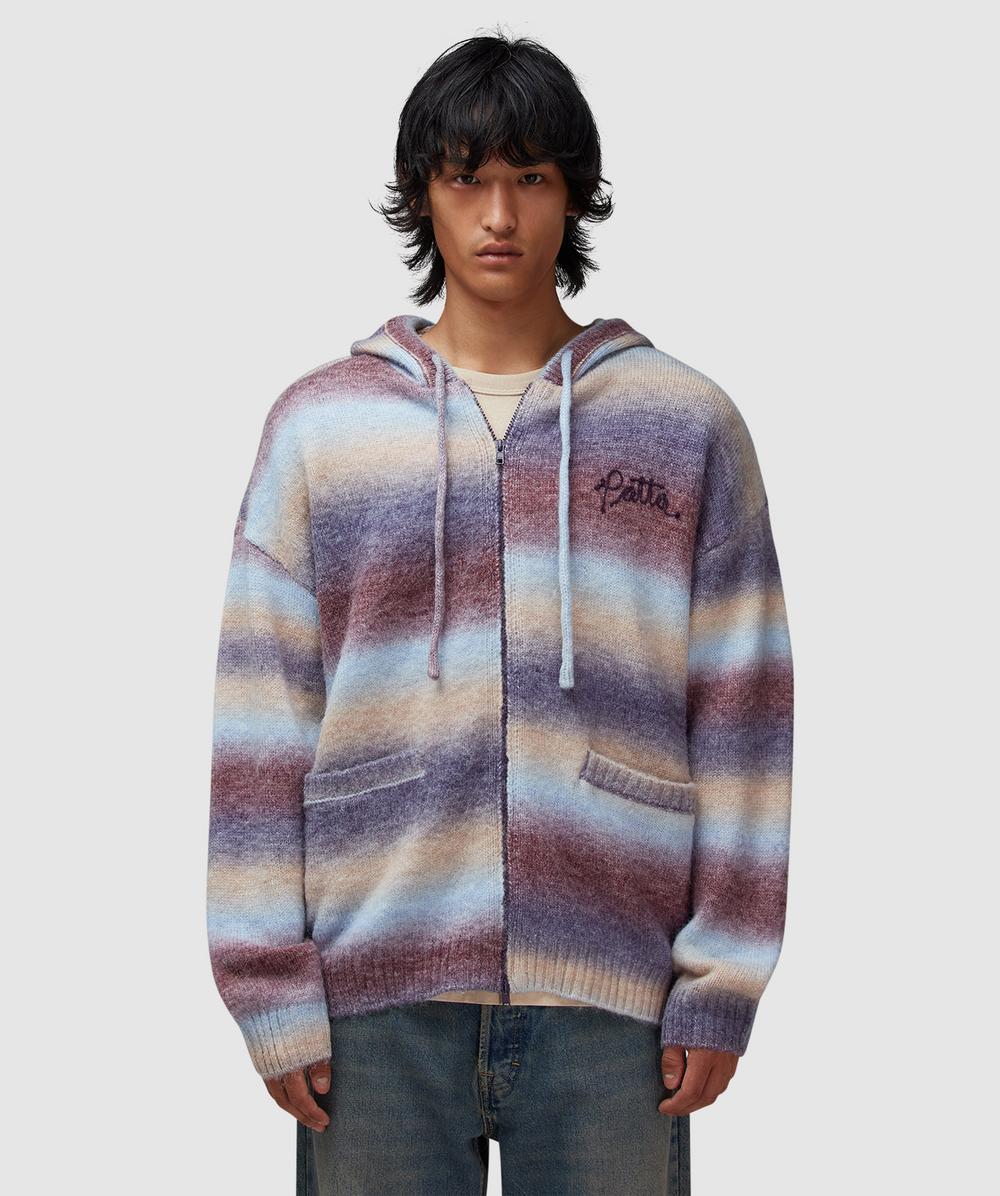 Patta Space Dye Knitted Hooded Sweatshirt In Multi