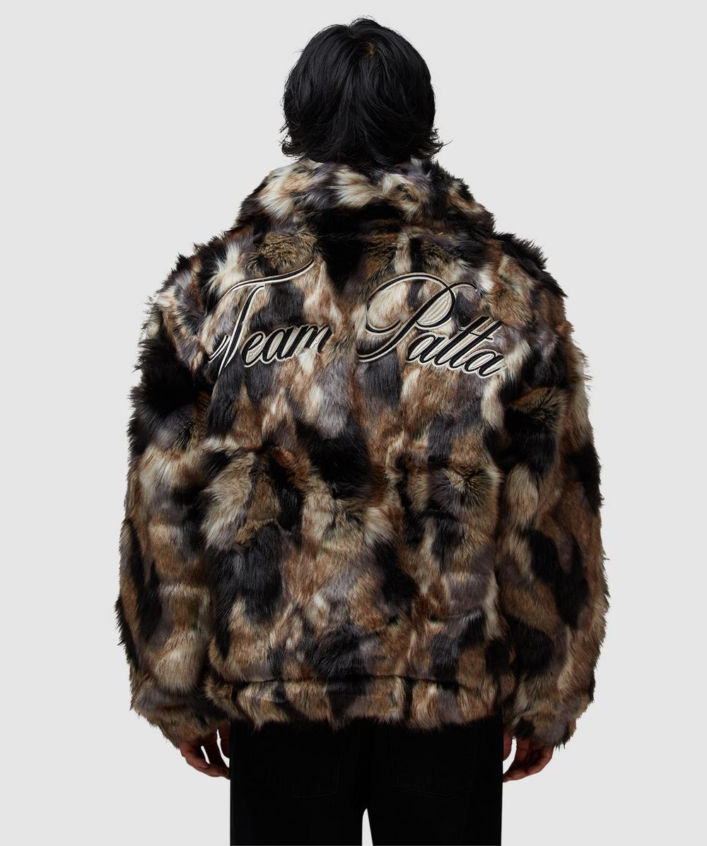 Patta Faux Fur Patchwork Jacket (Multicolour - M) - Size M, Male