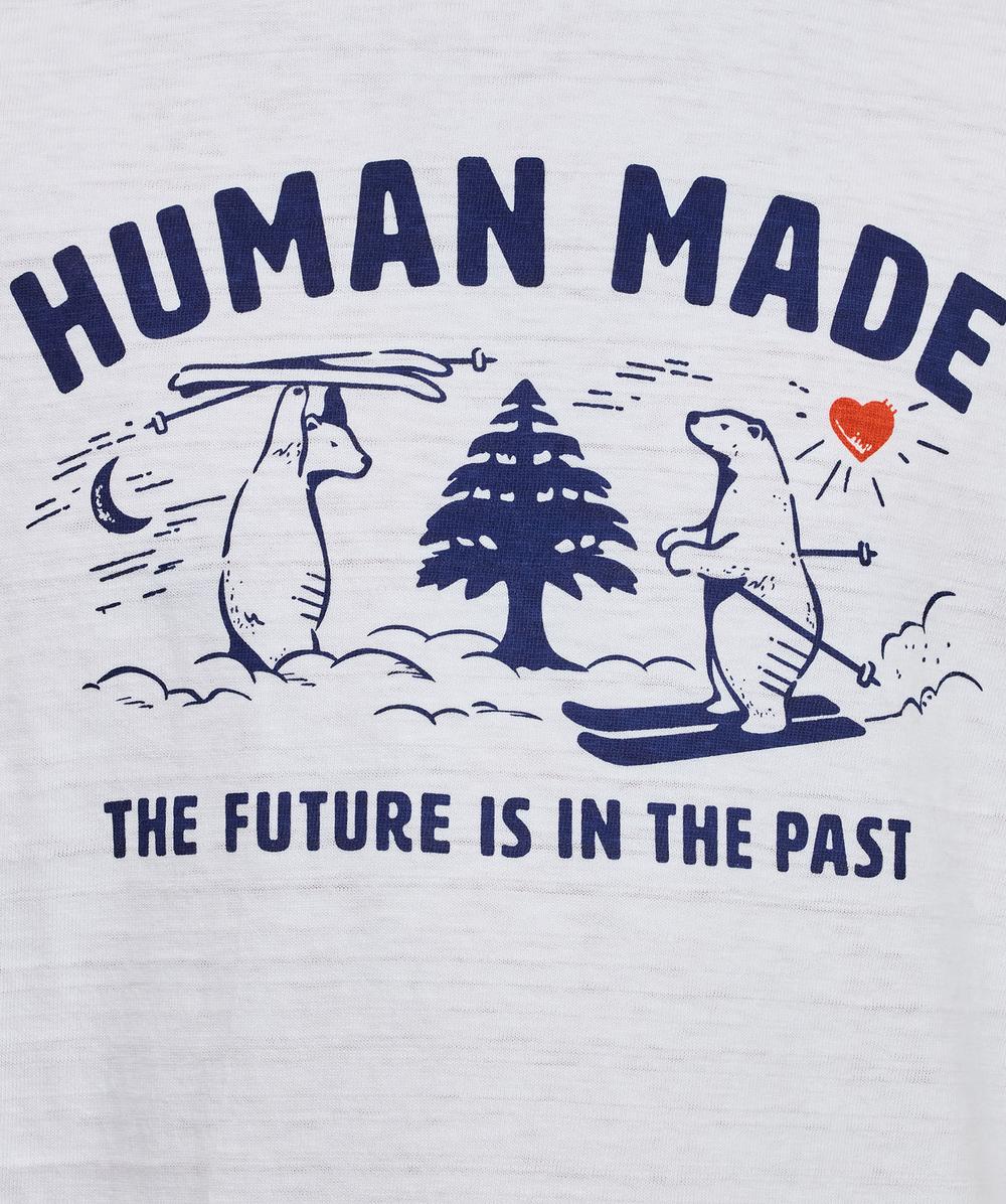 Human Made The future is in the past polar bear t-shirt | WHITE