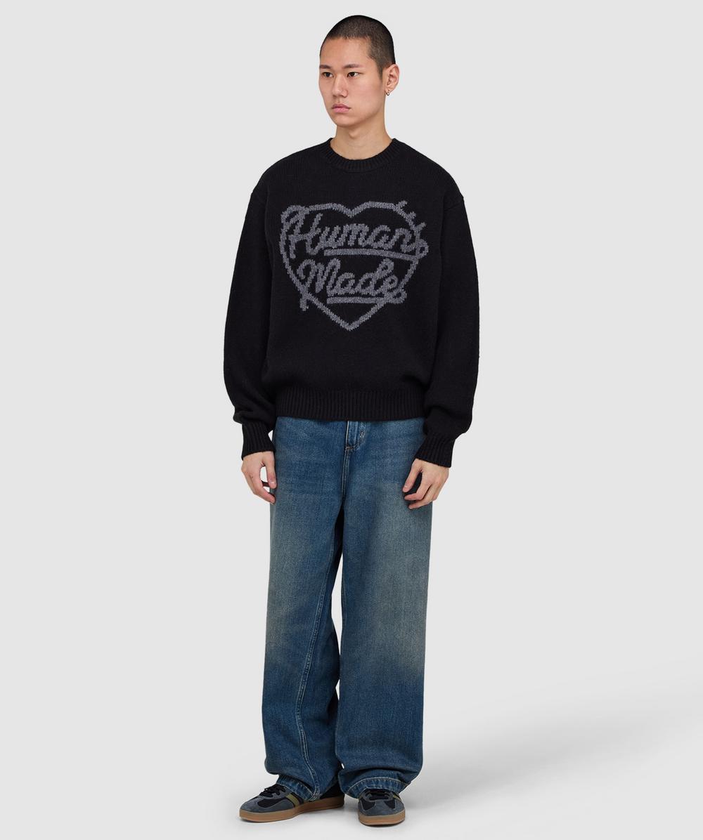 Human Made Heart knit sweater | BLACK | SEVENSTORE