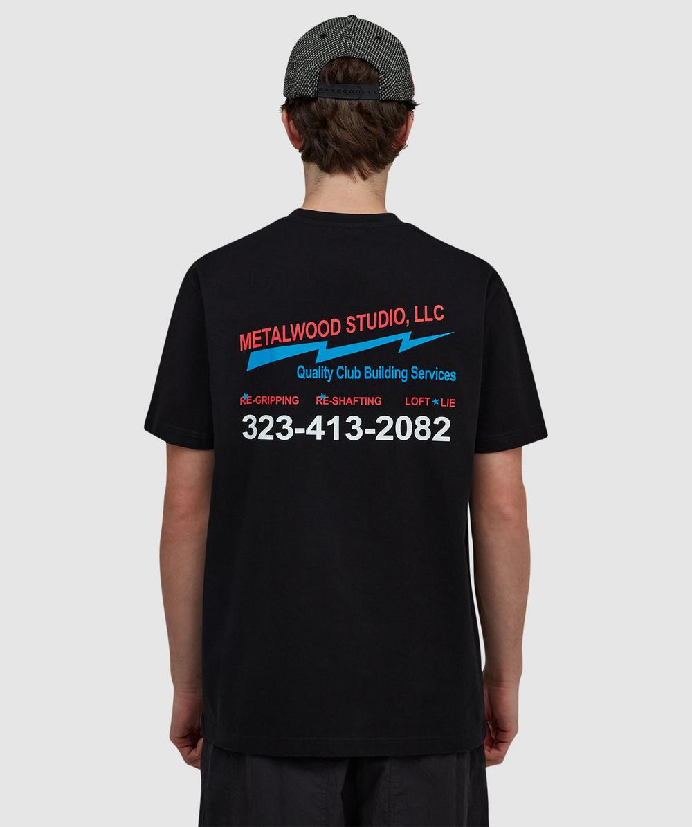 Metalwood Club Building T-shirt In Black