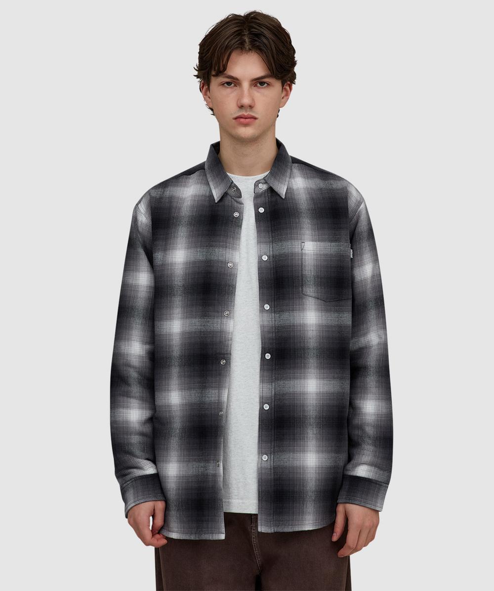 Metalwood Poly Filled Shirt In Black