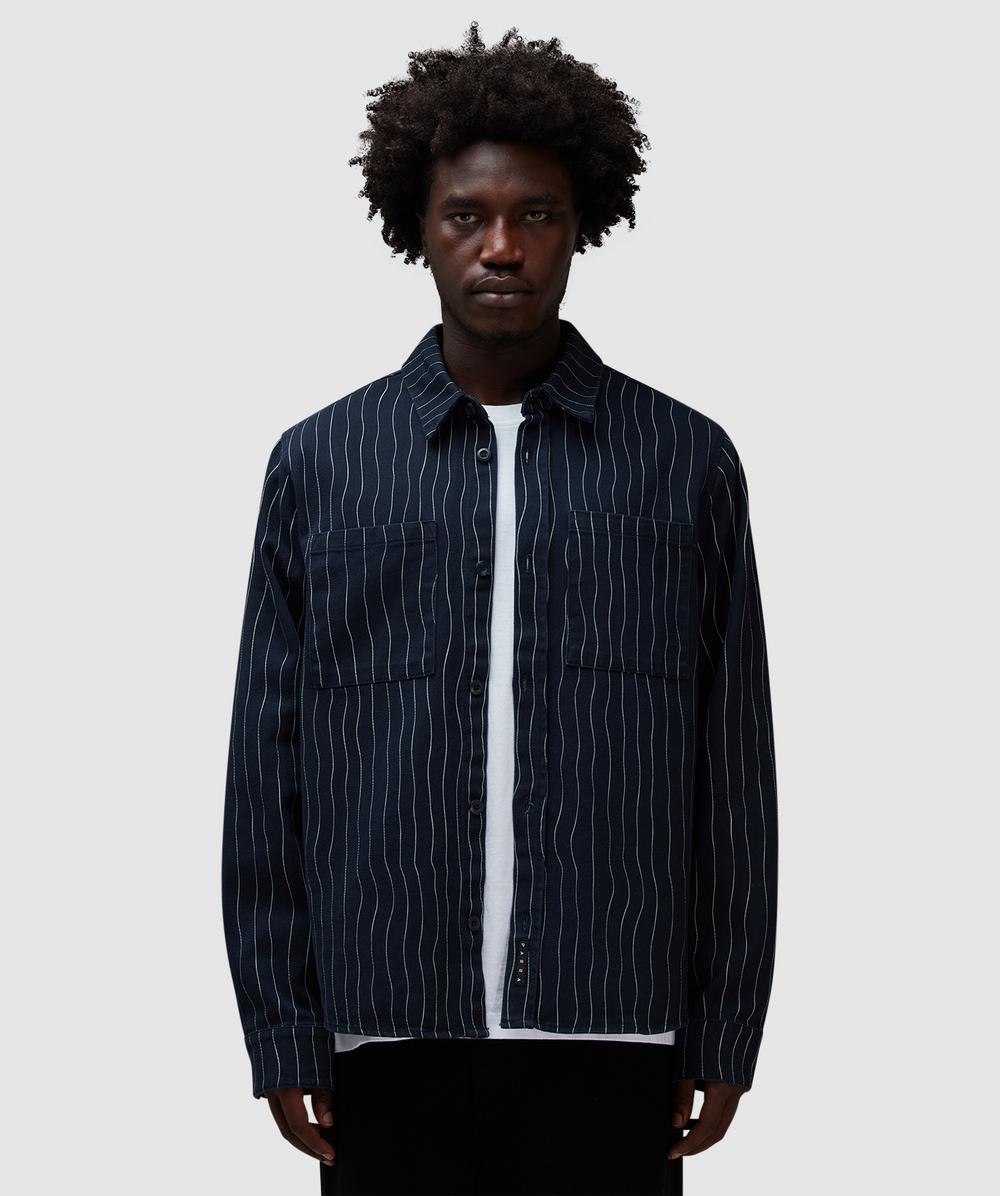 Parra Meandering Lines Shirt In Blue