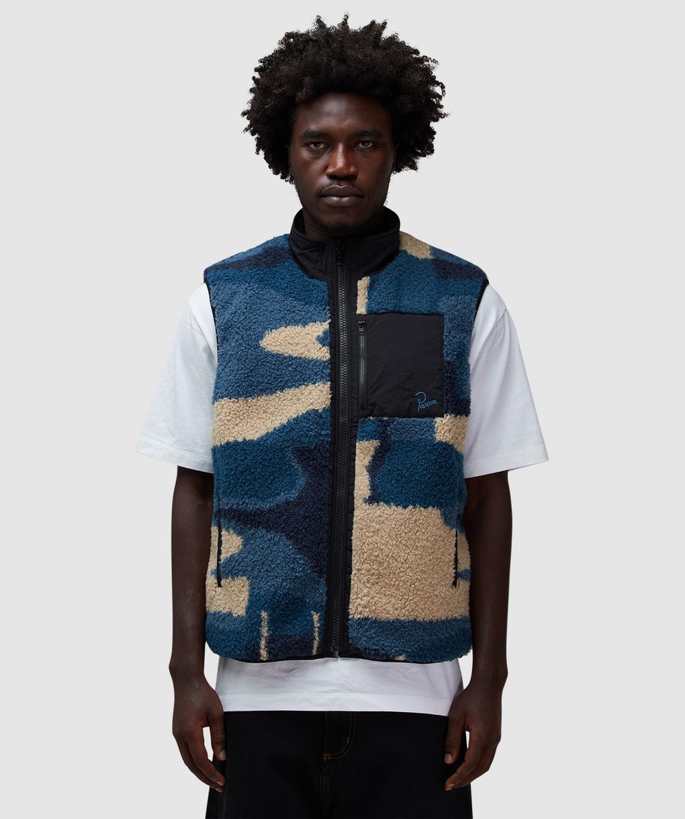 Parra Infinite Bird Reversible Gilet In Blue