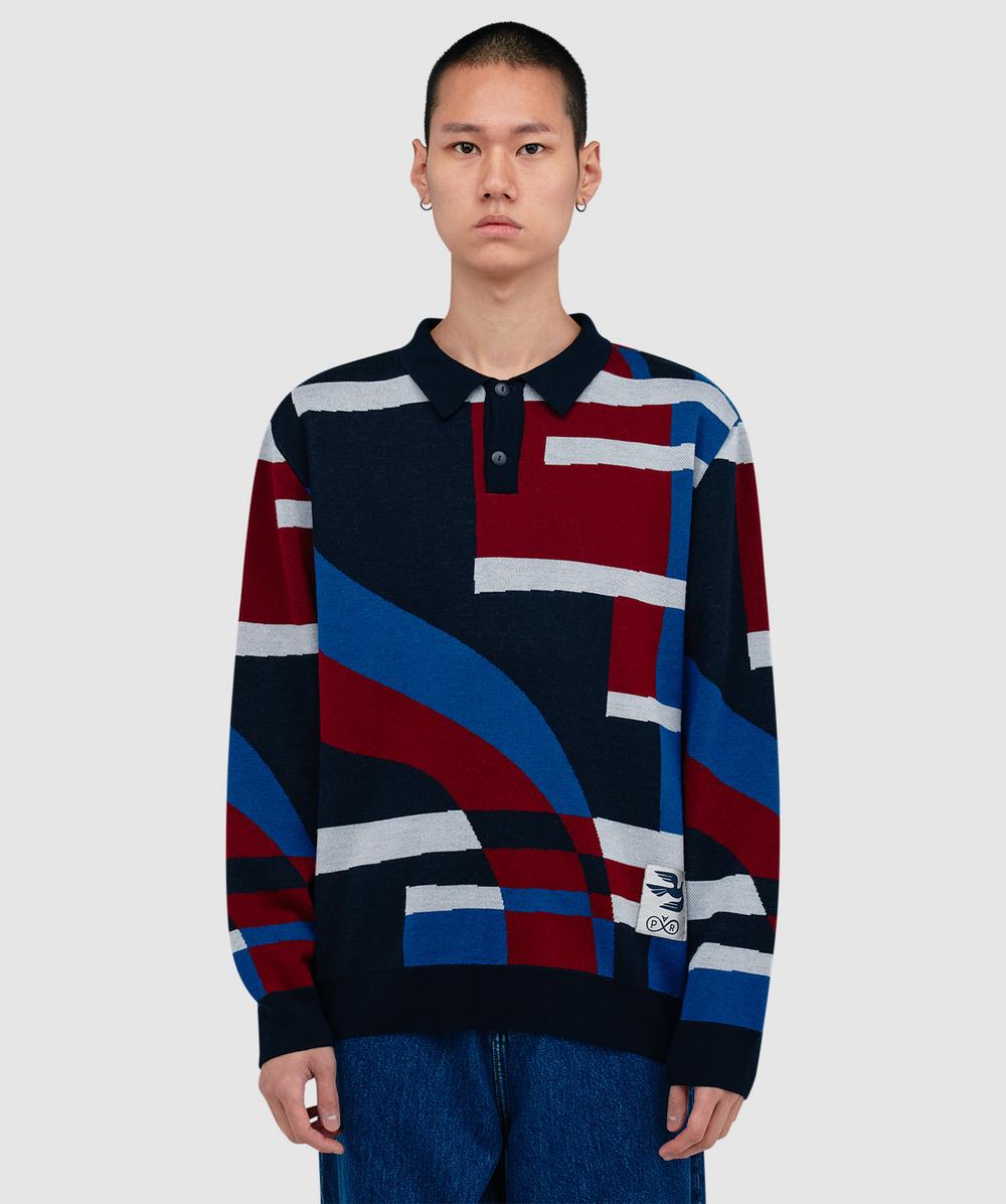 Parra Vertical forest polo shirt | BLUE | SEVENSTORE