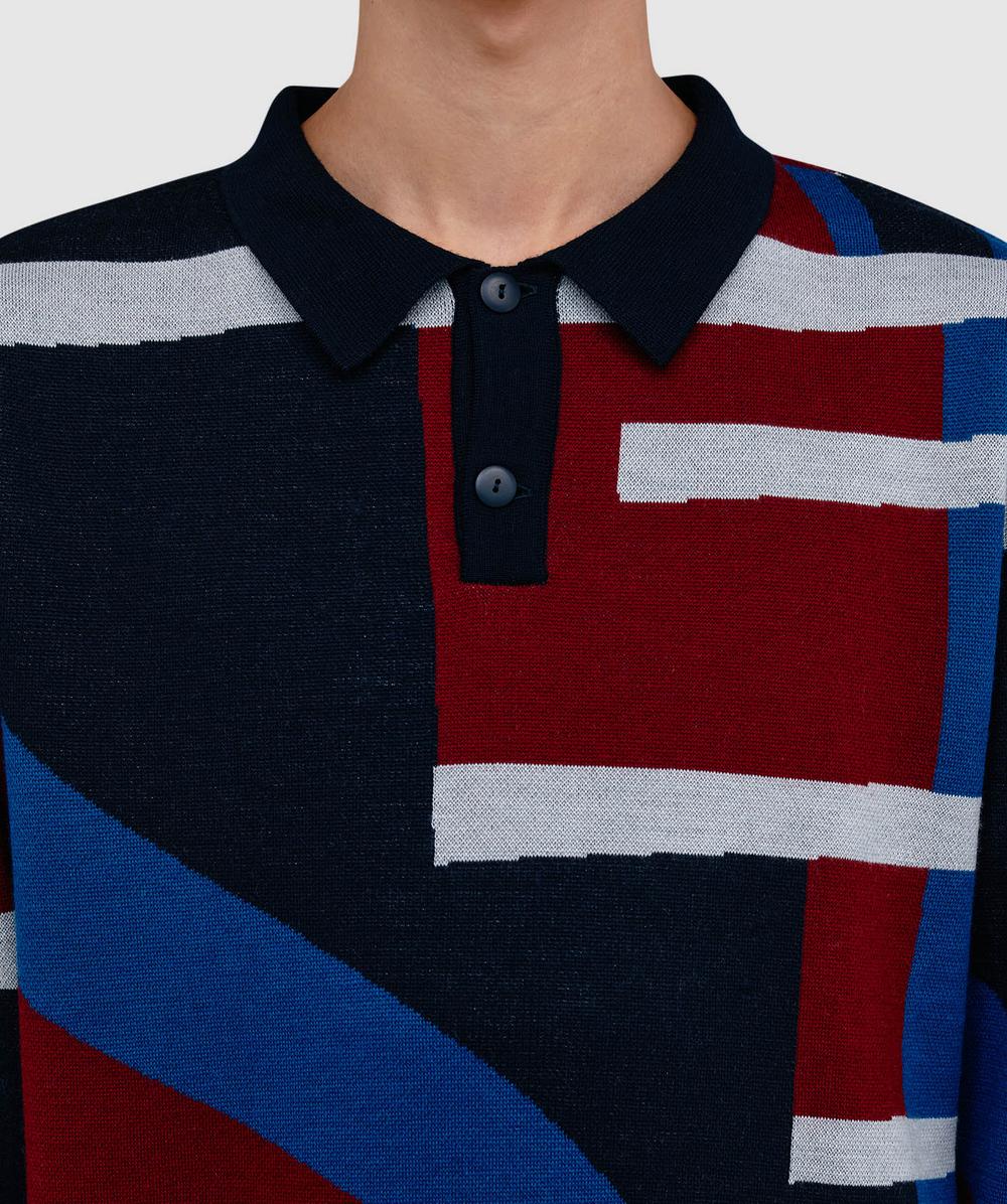 Parra Vertical forest polo shirt | BLUE | SEVENSTORE