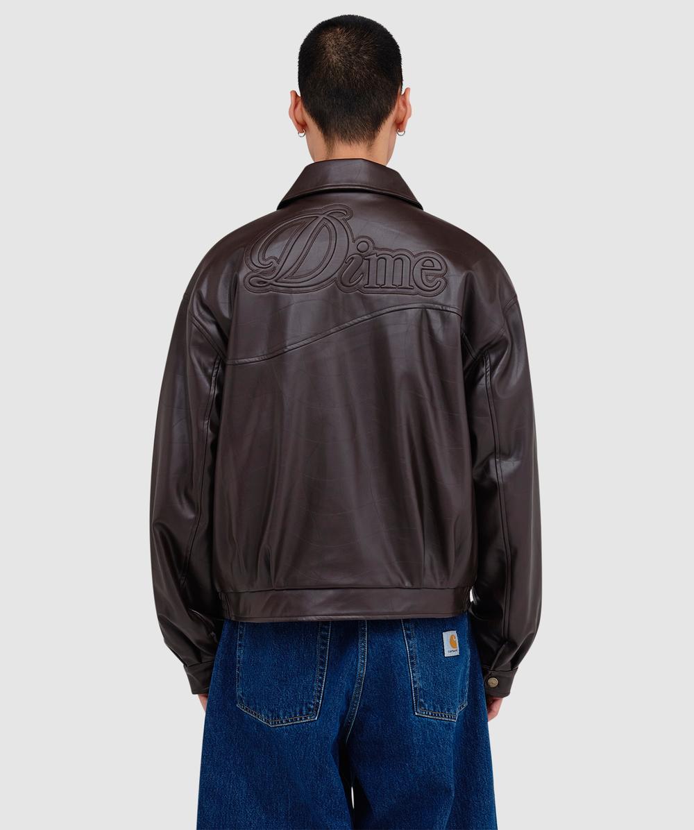 Dime Debossed wavy jacket | BROWN | SEVENSTORE