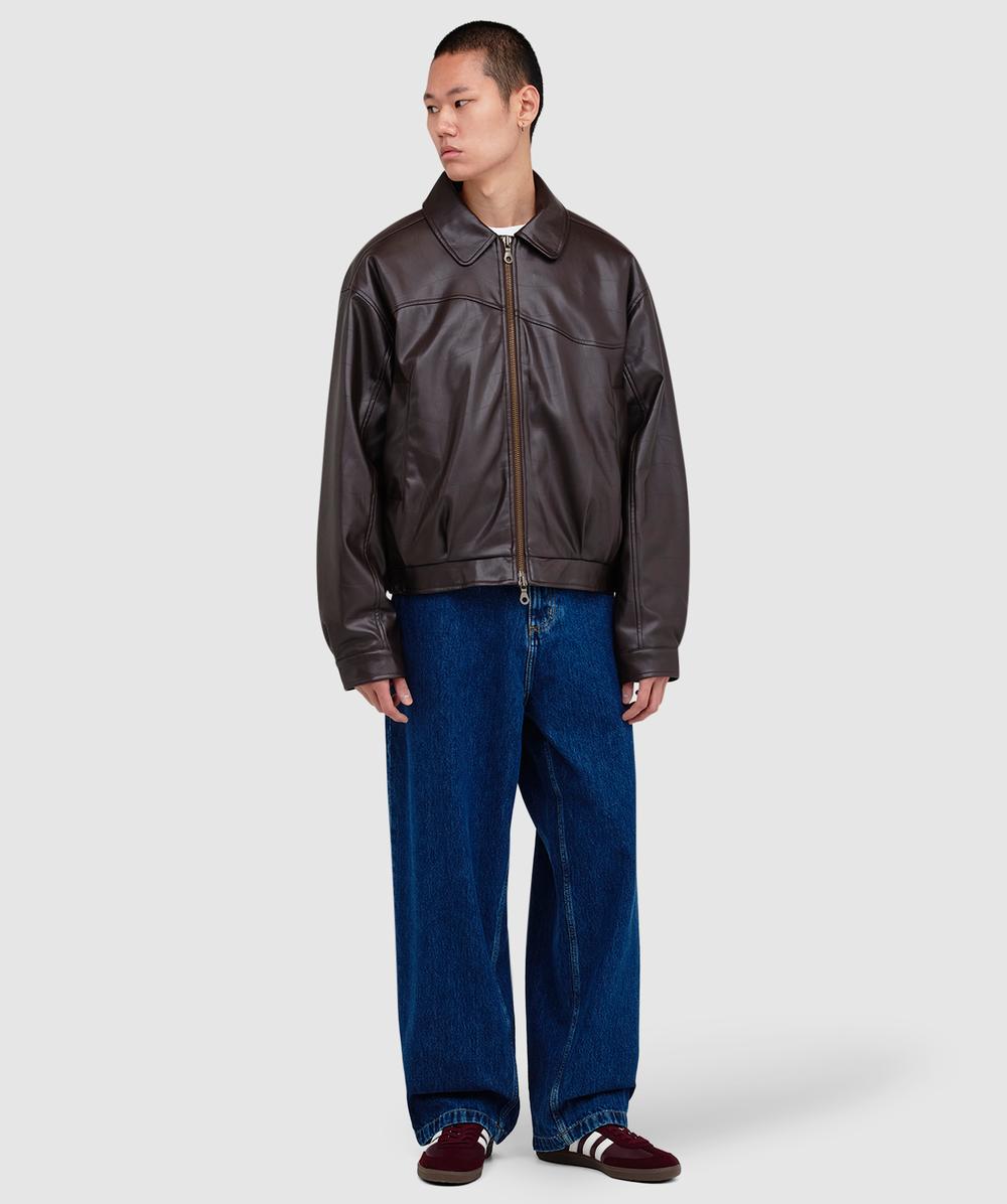 Dime Debossed wavy jacket | BROWN | SEVENSTORE