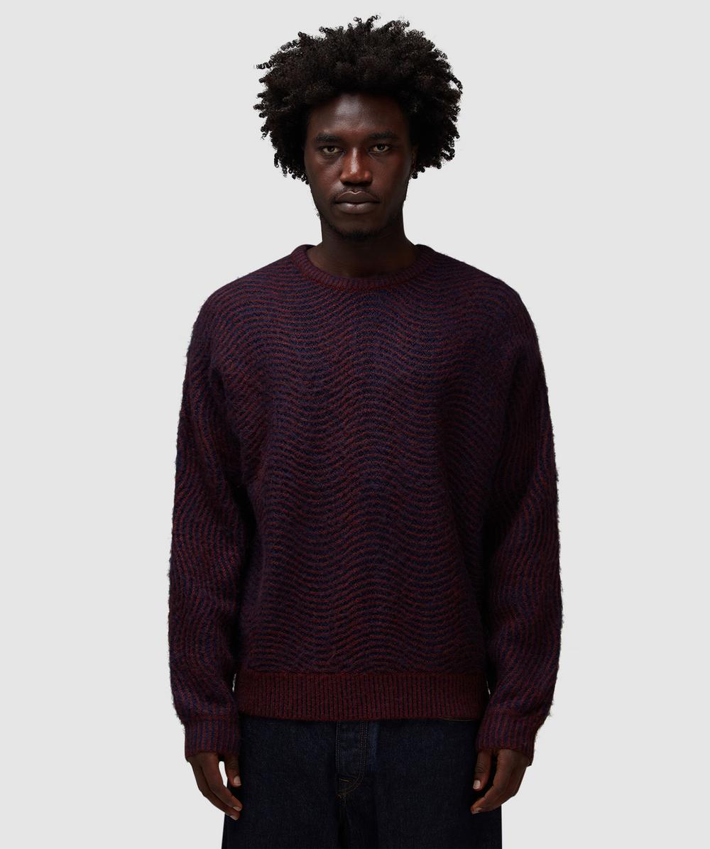 Dime Mohair Wave Knit Sweater In Purple