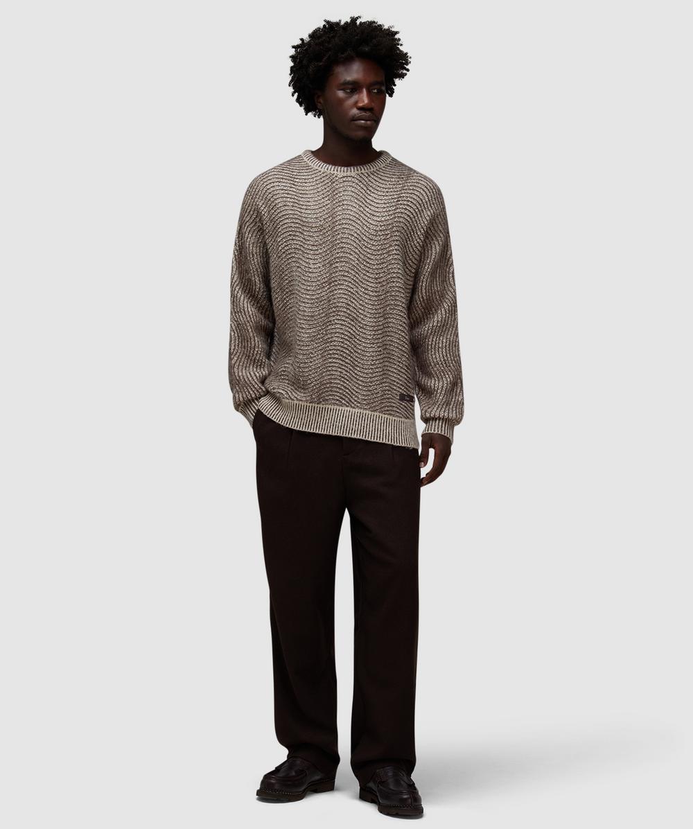 Dime Mohair wave knit sweater | CAMEL | SEVENSTORE