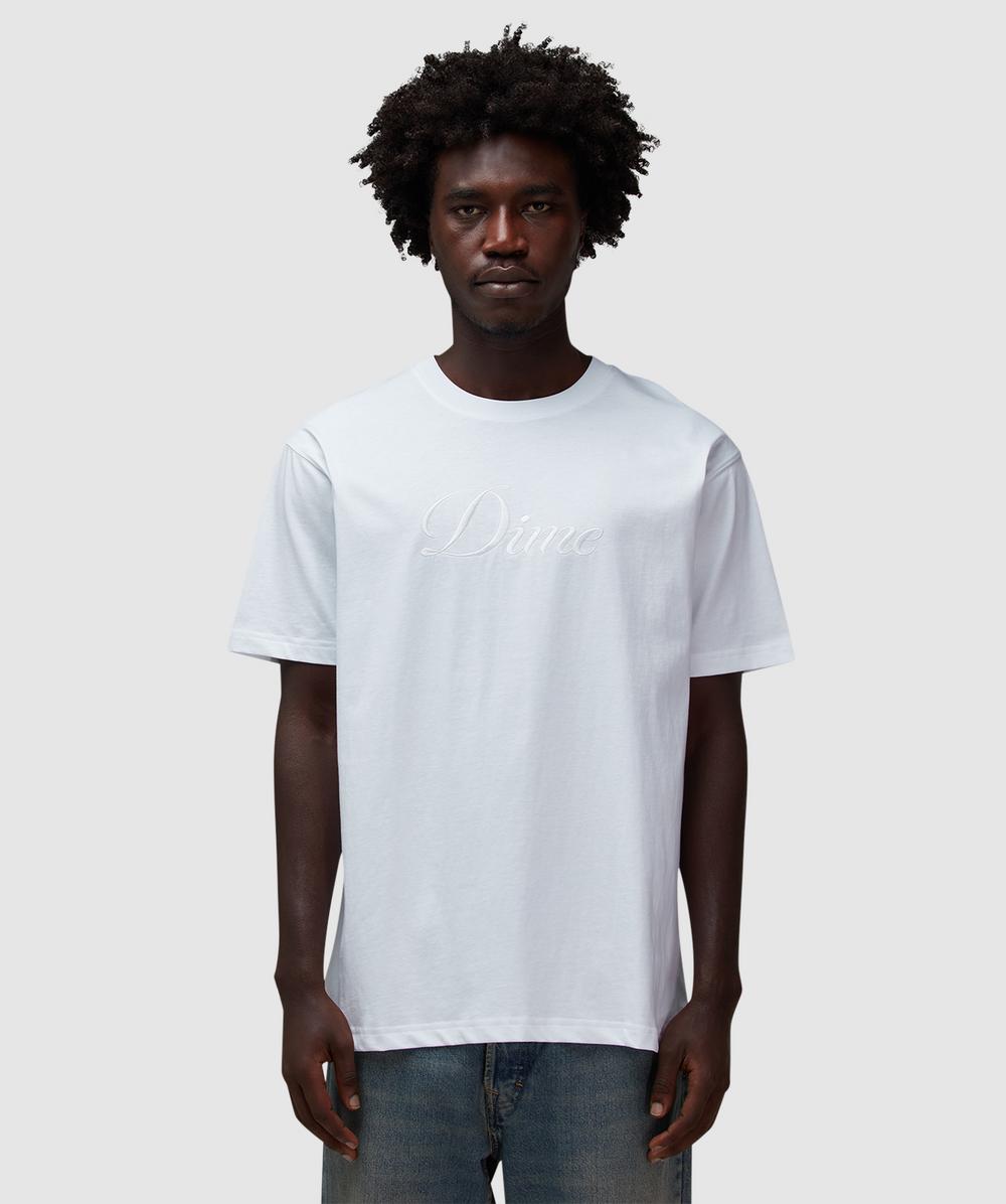 Dime Cursive Small Logo T-shirt In White