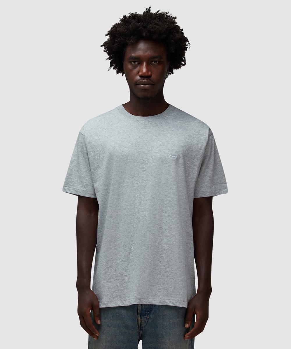 Dime Cursive Small Logo T-shirt In Gray