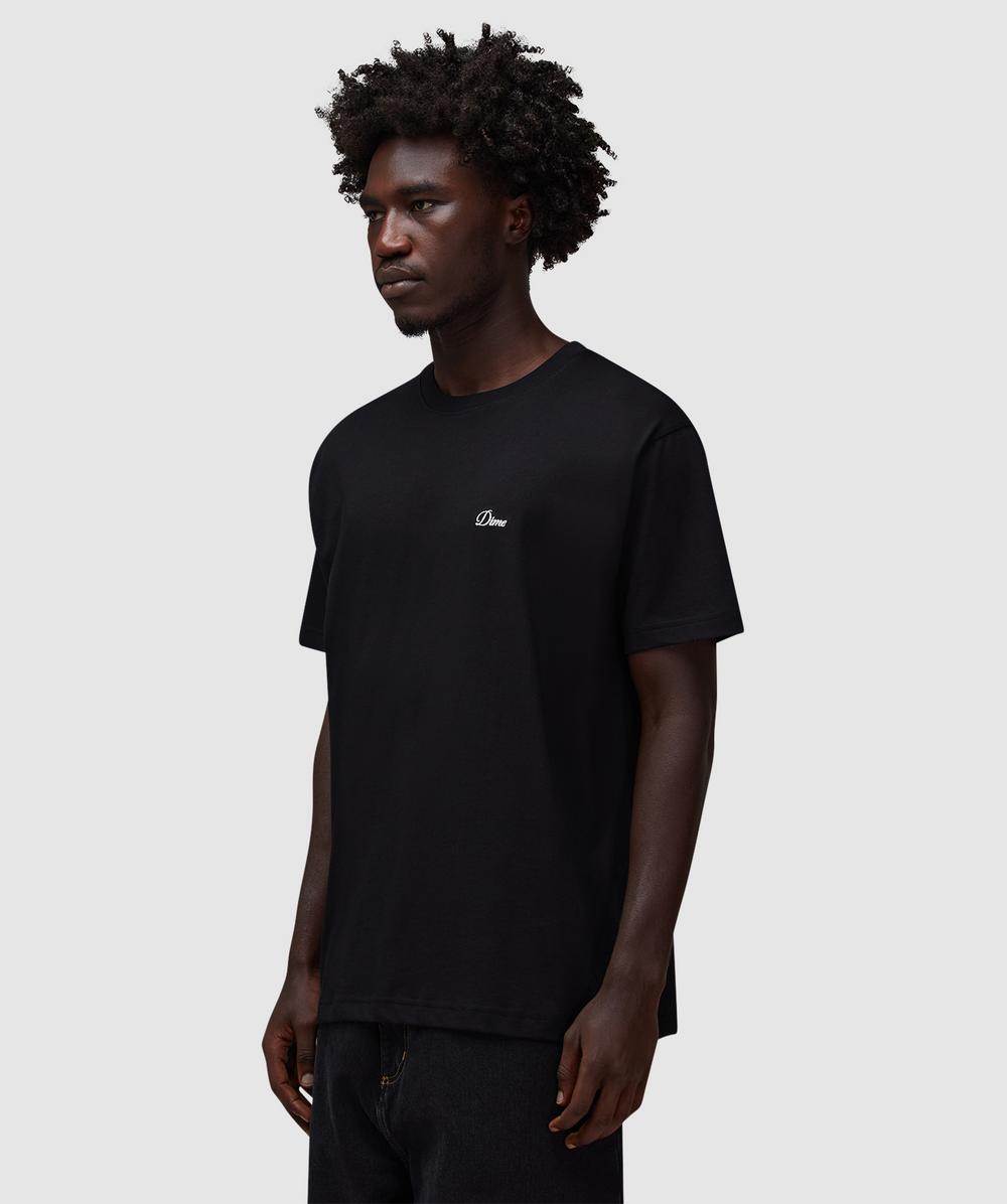 Dime Cursive small logo t-shirt | BLACK | SEVENSTORE