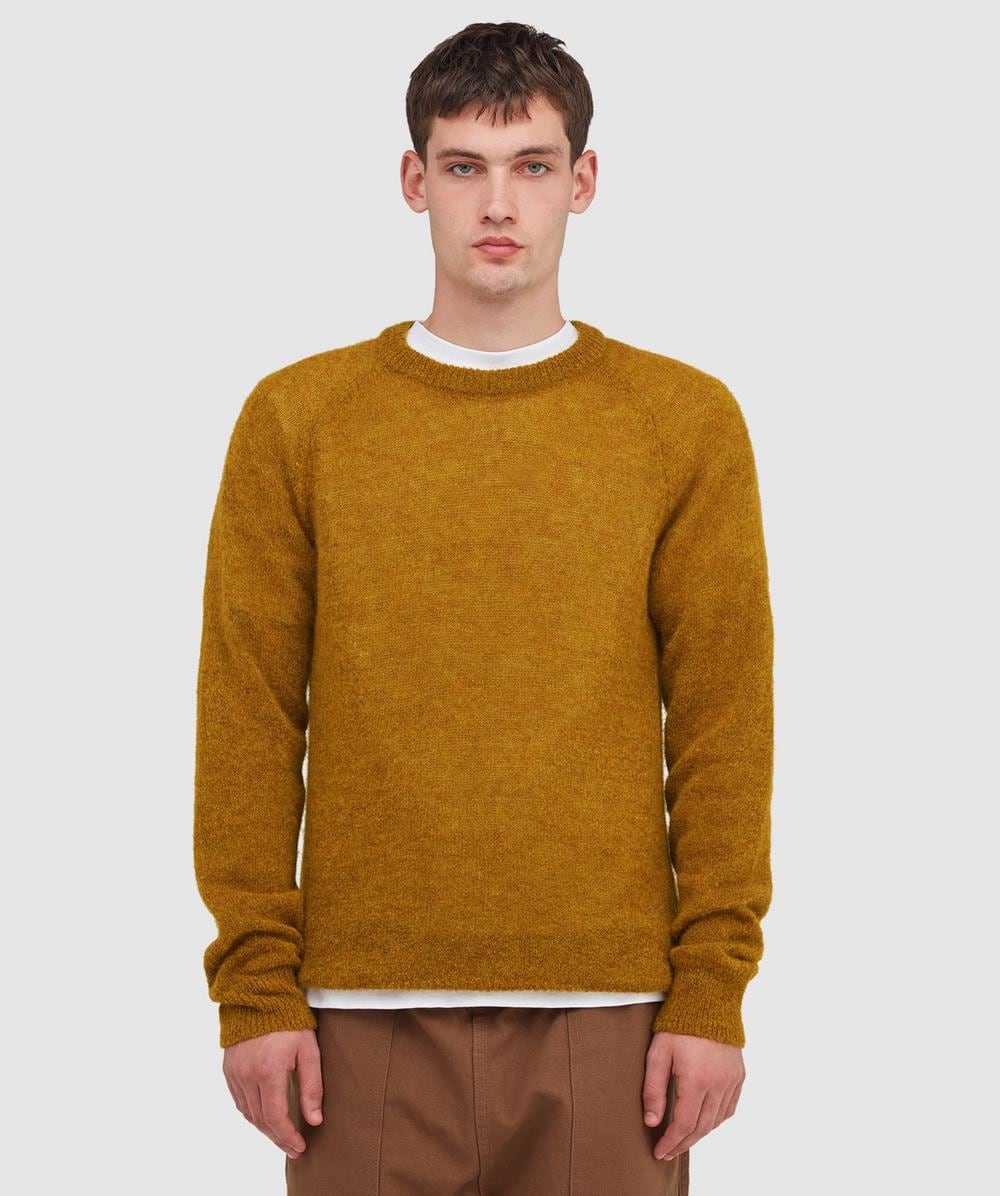 Universal Works Alpaca Knit Lyon Sweater In Brown