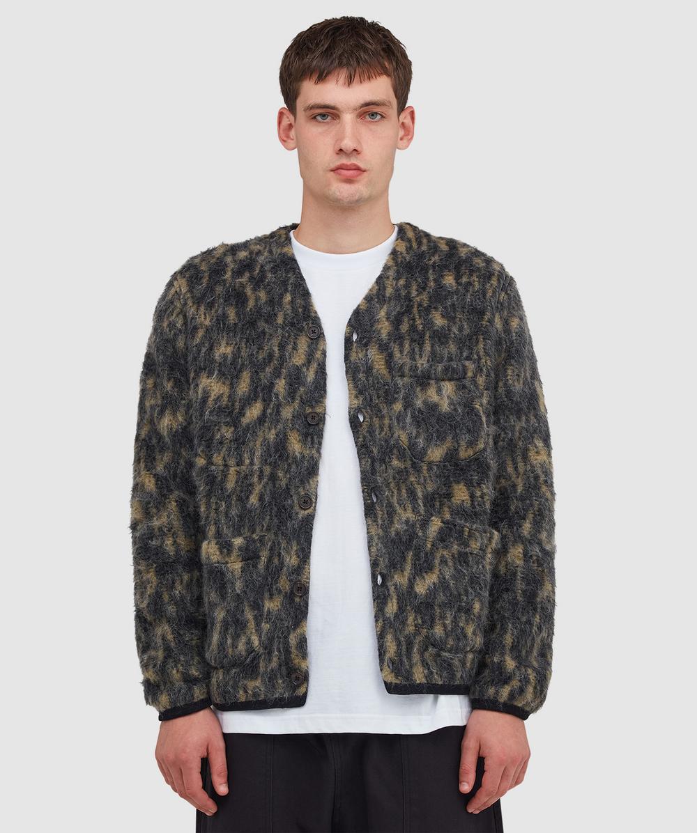 Universal Works Dolce Fleece Cardigan In Multi