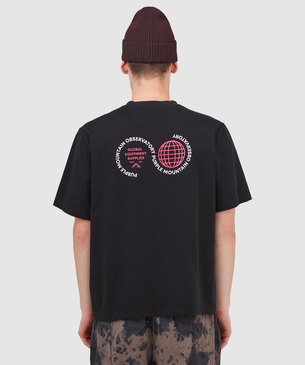 Purple Mountain Observatory Globe T-shirt In Black