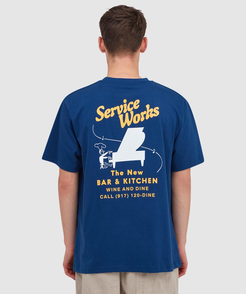 Service Works Bar And Kitchen T-shirt In Blue