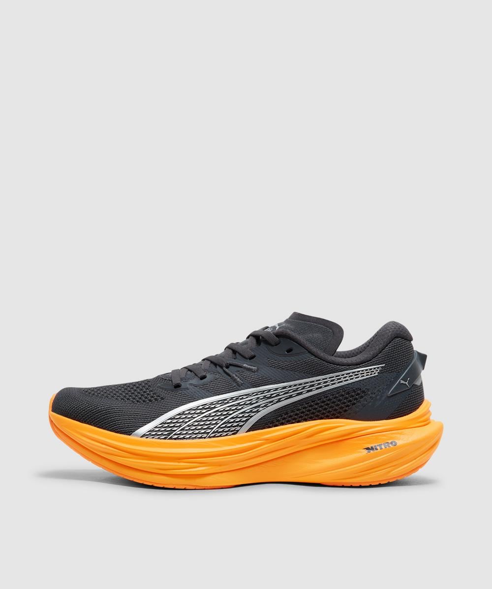 Puma Men's Grey Deviate Nitro 3 Sneaker (Dusky -Heat Fire - 9) - Size 9