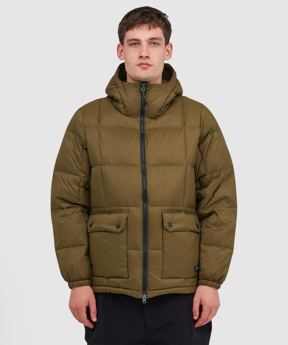 Taion Mountain Volume Down Jacket (Olive - L) - Size L, Male