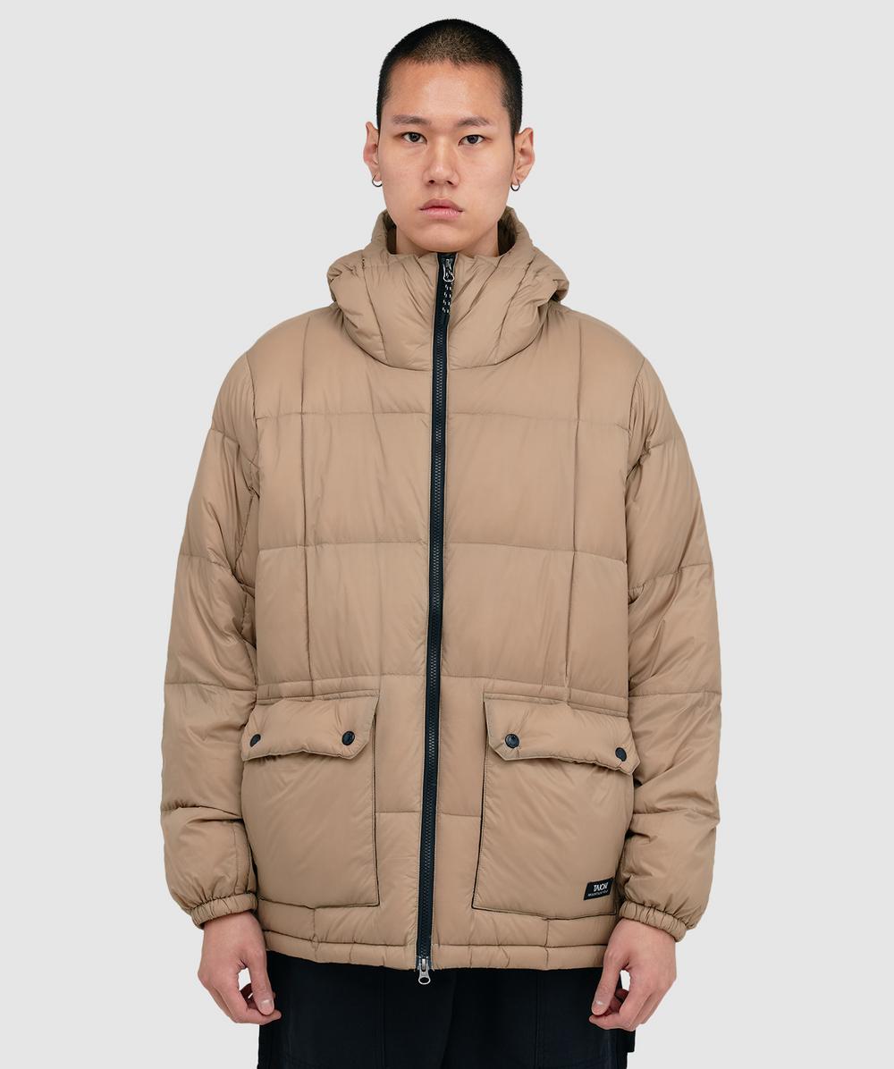 Taion Mountain Volume Down Jacket In Brown