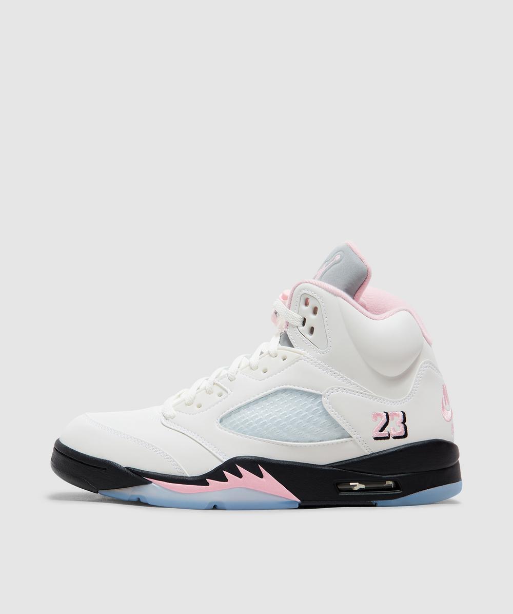 pink and black and white jordans