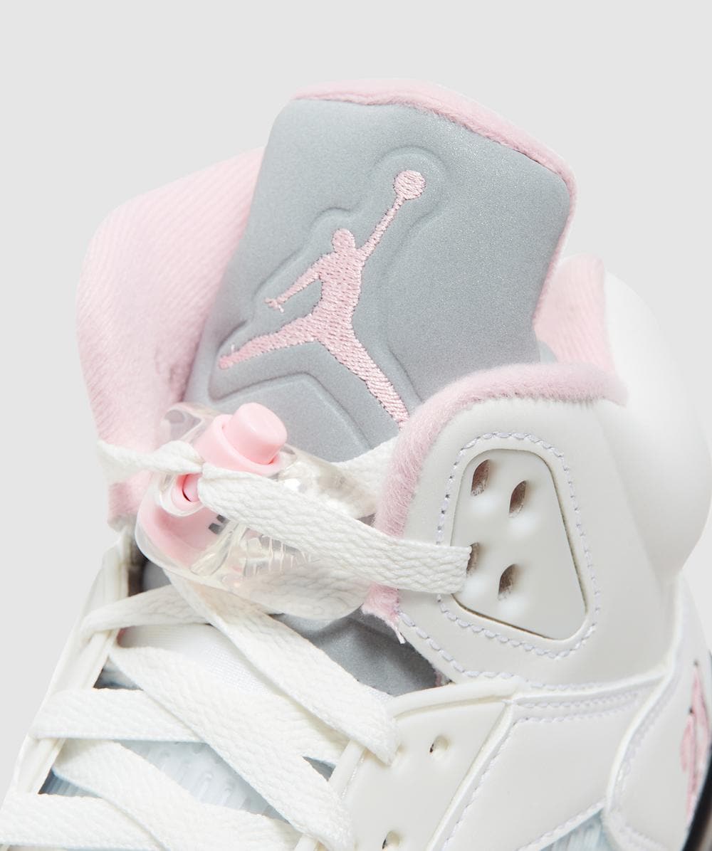 jordan retro 5 pink and white