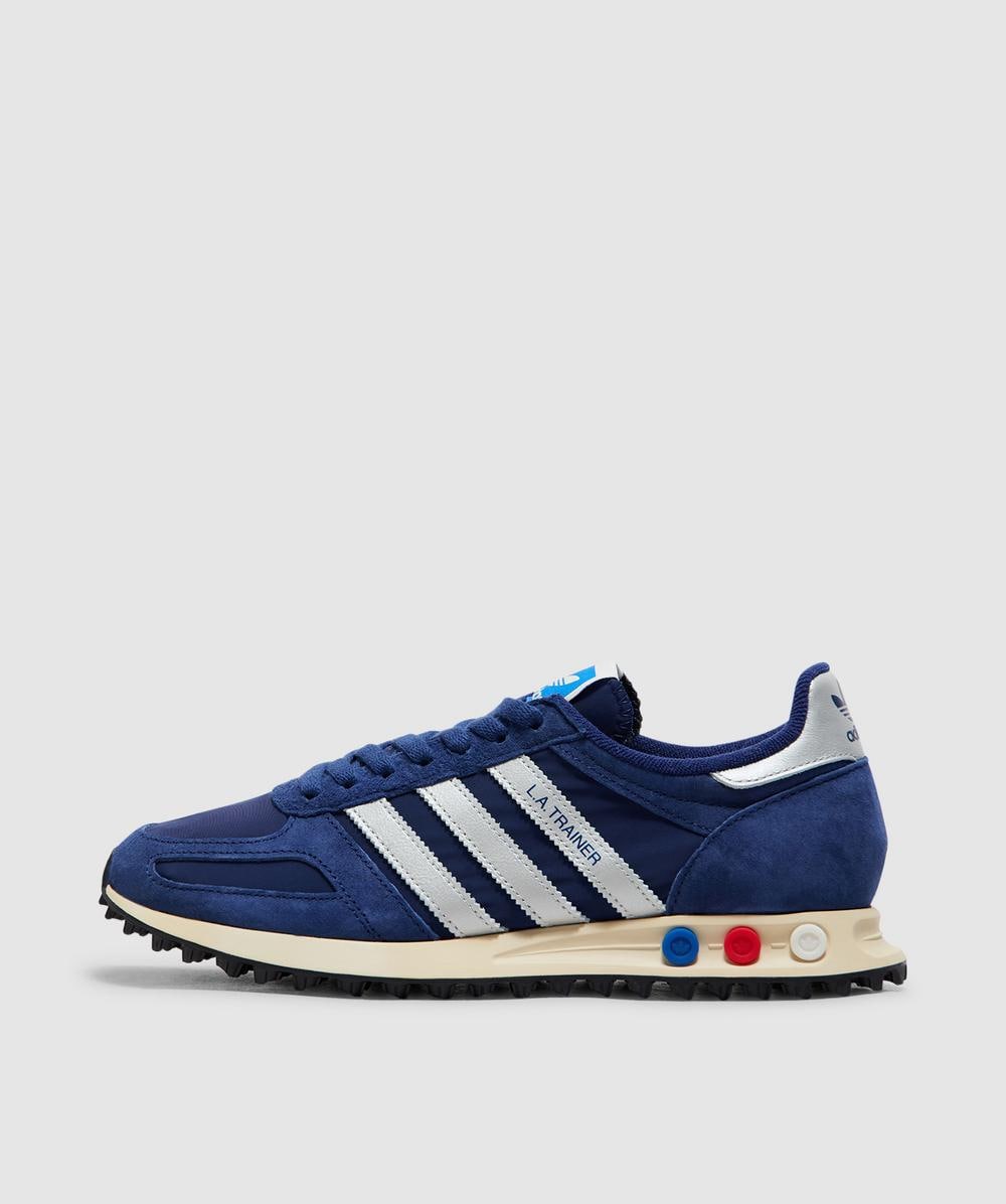 adidas La Trainer Og Sneaker (Dark Blue/Silver Met/Off White - 7) - Size 7 - Men's, Unisex