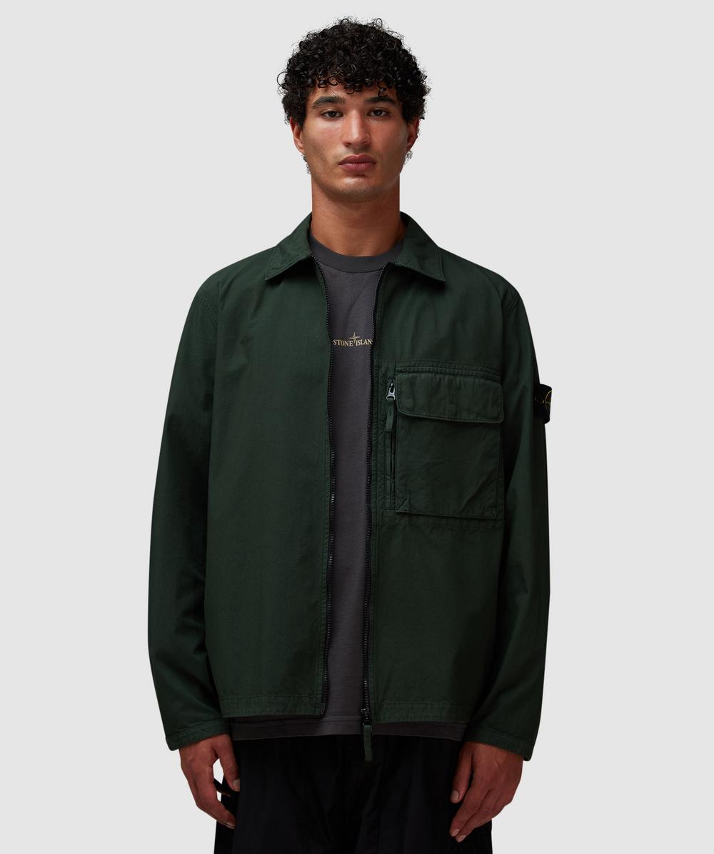ジャケット・アウター Ripstop Garment Dyed Overshirt Stone Island Garment dyed zipped cotton overshirt | JUNIPER