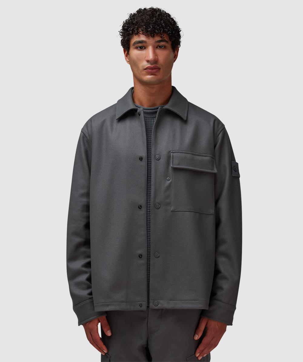 ジャケット・アウター STONE  Ghost Piece Overshirt Gray Stone Island 116F1 O-Ventile Stone Island Ghost Piece