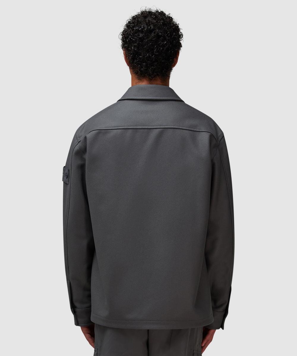 Stone Island Ghost nylon wool overshirt | DARK GREY | SEVENSTORE
