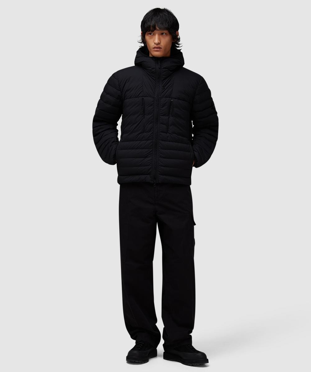 Stone Island Seamless tunnel hooded down jacket | BLACK | SEVENSTORE