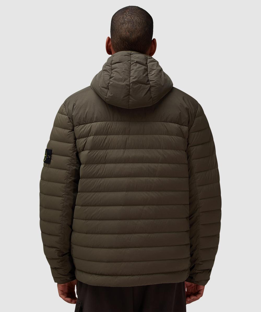 Stone Island Seamless tunnel hooded down jacket | MILITARY GREEN