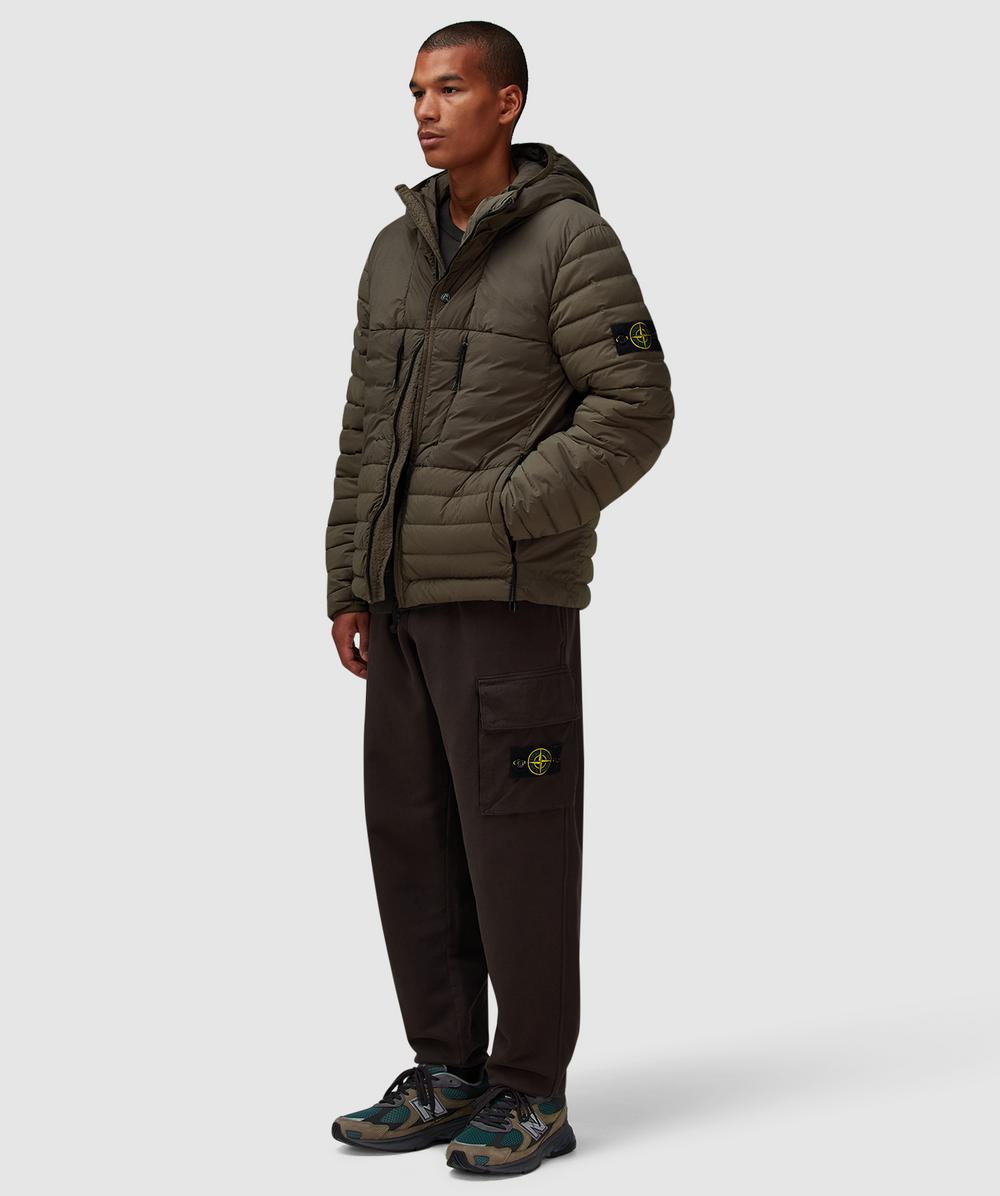Stone Island Seamless tunnel hooded down jacket | MILITARY GREEN