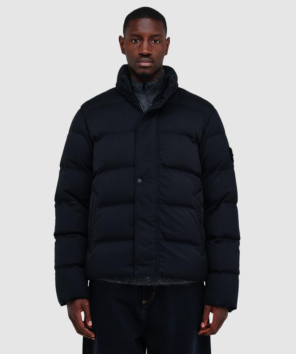 Stone Island Ghost Twill Wool-Tc Down Jacket (Black - L) - Size L, Male